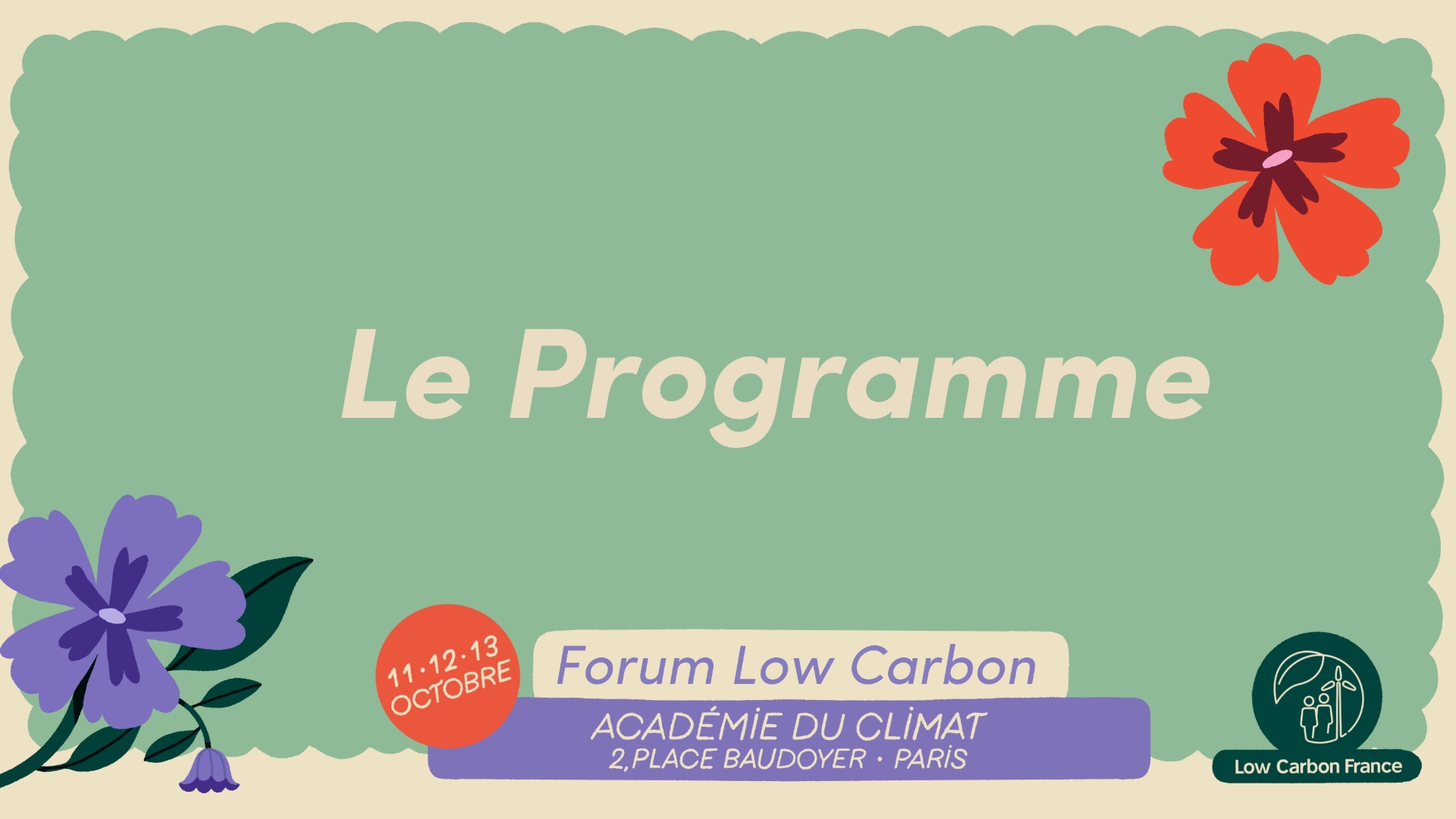 Programme - Forum Low Carbon 2024